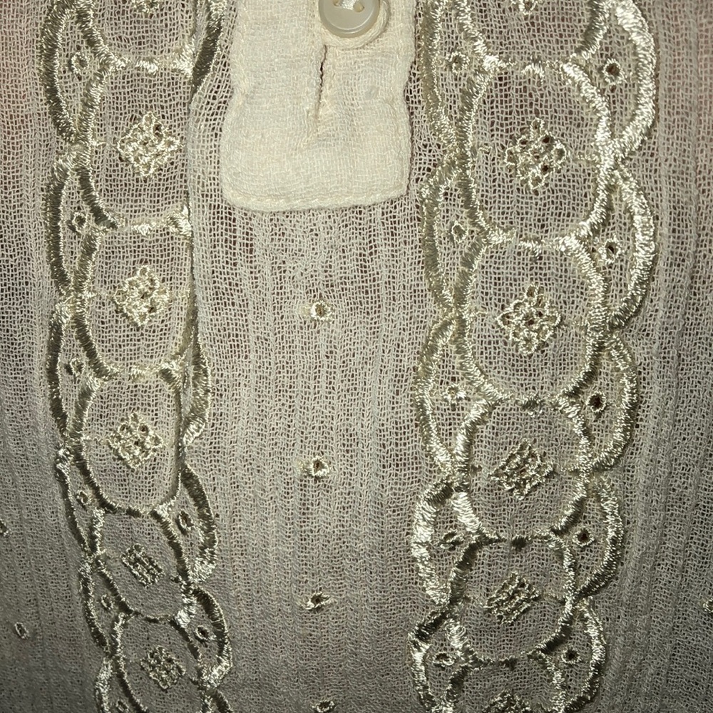 Lucky Brand cream colored sleeveless lace tunic - Picture 5 of 8